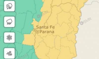 Emitieron alerta amarillo por vientos y tormentas para este jueves y viernes