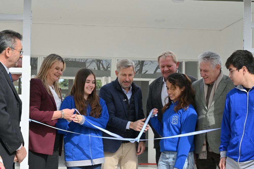 Frigerio inauguró una nueva escuela secundaria en Libertador San Martín