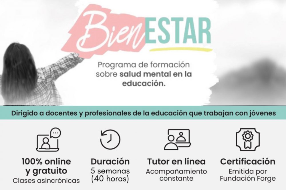 Docentes podrán capacitarse en salud mental y bienestar