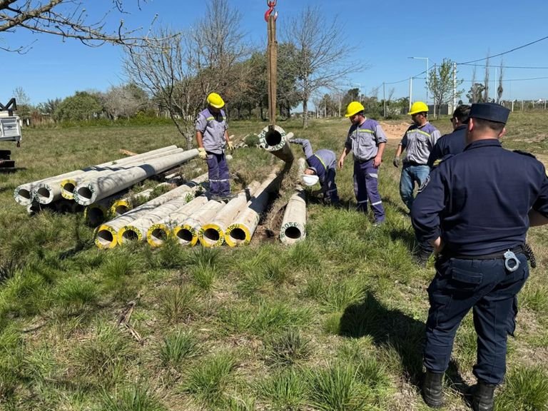Millonario robo a Enersa. Material recuperado almacenado en loteo privado.