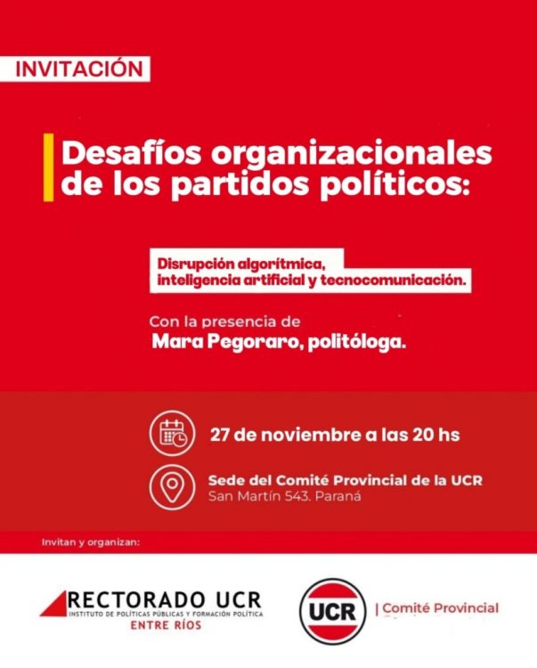 UCR: Jornada sobre los desafíos organizacionales de los partidos políticos - CN digital thumbnail