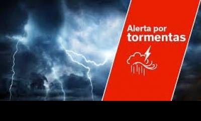 Emitieron alerta amarilla por tormentas y granizo para siete departamentos de Entre Ríos.