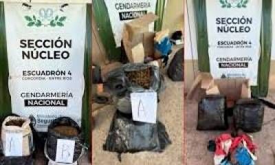 Detuvieron a hombre que retiró encomiendas con casi 30 kilos de marihuana en Concordia.