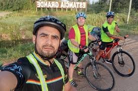 Tres concordienses unieron Concordia y Luján en bicicleta para agradecer a la Virgen.