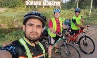 Tres concordienses unieron Concordia y Luján en bicicleta para agradecer a la Virgen.