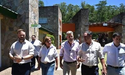 Frigerio recorrió obras de espacios turísticos en el perilago de Salto Grande