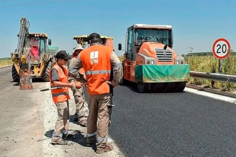 Vialidad Nacional realiza trabajos de reparación en la Ruta 18