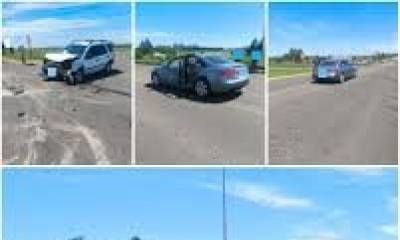 Siniestro vial en Ruta 4 y RN 14: tres personas resultaron lesionadas.