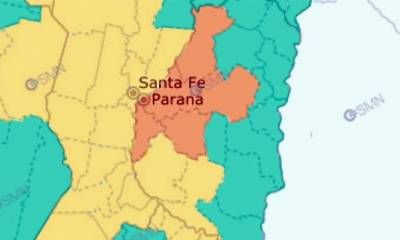 Renovaron alerta naranja y amarilla para varios departamentos de Entre Ríos.