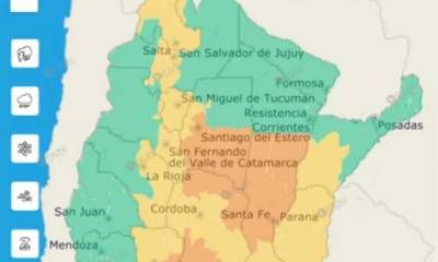 Tormentas y calor extremo para este jueves. Entre Ríos, en alerta amarilla.