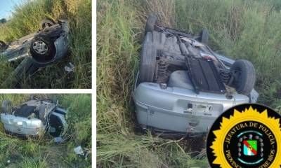 Otro siniestro vial en menos de 24 horas en Ruta Nacional 14: un hombre y una mujer terminaron en el Masvernat.