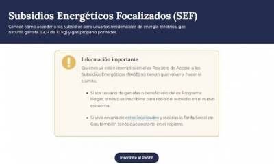 Nuevo esquema de subsidios energéticos: qué trámite deben realizar los usuarios