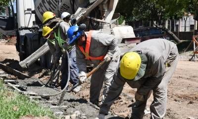 Avanzan las obras complementarias en la repavimentación de calle Dr. Sauré.