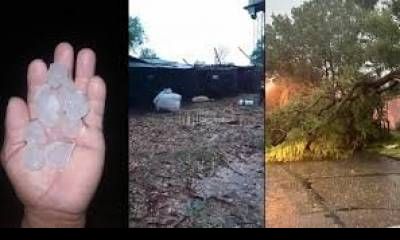 Temporal en Entre Ríos: destrozos en Villaguay, granizo en Tala y diluvio en el norte.