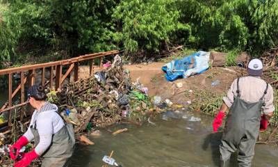 Se realizaron tareas de limpieza en el Arroyo Manzores