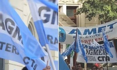 Docentes paran y se movilizan a Casa Gris. Agmer denunciará en la Justicia los “códigos en negro”