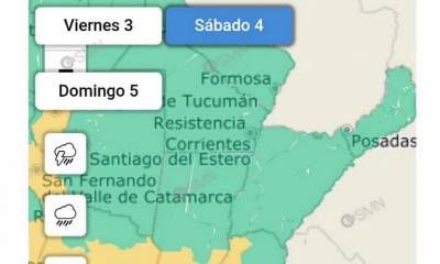 Rige un alerta amarillo por tormentas intensas en toda la provincia
