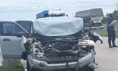 Brutal choque en la Ruta 14: un vehículo quedó destrozado y hay tránsito reducido