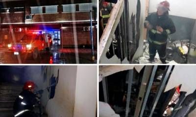 Hubo un incendio en un depósito de la planta baja del hospital “Masvernat”.