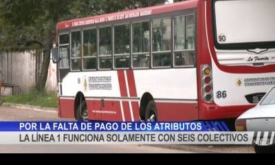 La línea 1 de colectivos redujo su frecuencia a la mitad