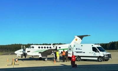 Se realizó un vuelo sanitario internacional desde el Aeropuerto Concordia.