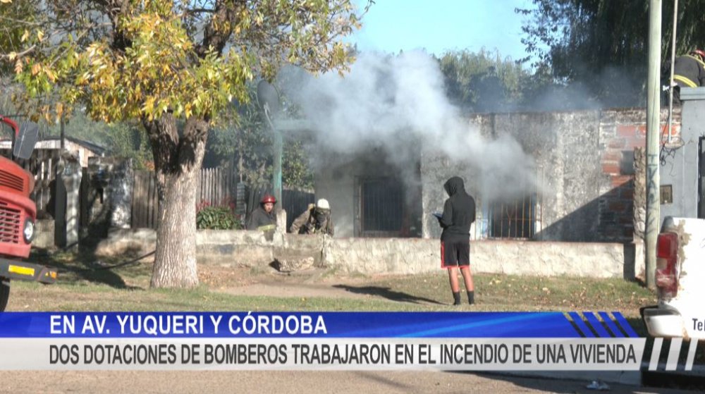 Incendio de una vivienda en Yuquerí y Córdoba
