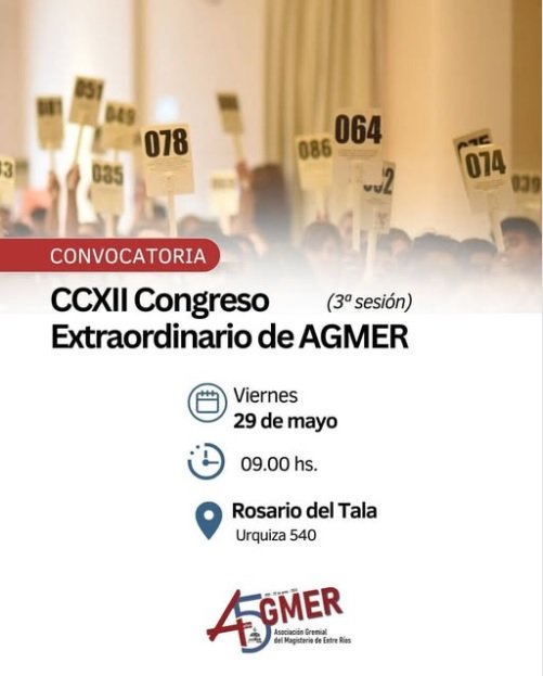 Agmer convocó a un congreso extraordinario para definir la continuidad del plan de lucha