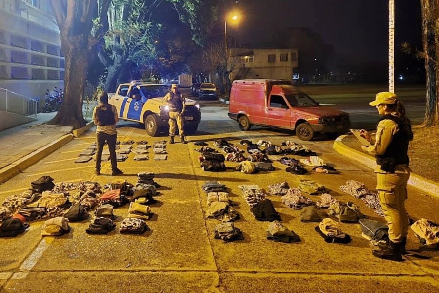 Prefectura frustró un contrabando de Concordia hacia Salto y secuestró prendas por un valor millonario