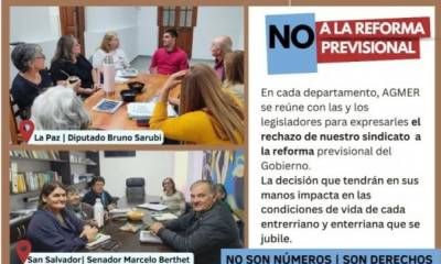 Agmer acelera reuniones con legisladores para expresar su rechazo a la reforma previsional