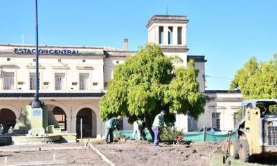 La municipalidad realiza obras de revitalización en la zona de la estación central