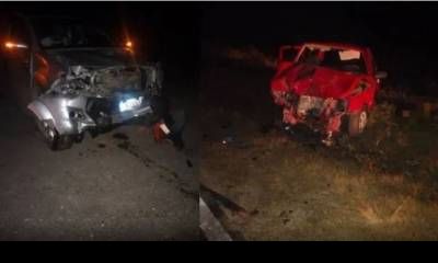 Ruta 18: chocaron dos vehículos de frente y un hombre debió ser hospitalizado.