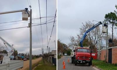 El municipio realizó diferentes trabajos de iluminación y mantenimiento