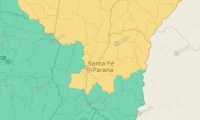 Emiten alerta por tormentas fuertes para este jueves en Concordia