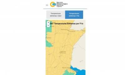 Alerta amarilla por bajas temperaturas en todo el territorio provincial