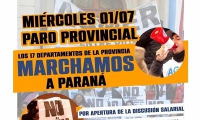 Agmer redobla la apuesta y convoca a un nuevo paro con marcha a Paraná por salarios y contra la reforma previsional