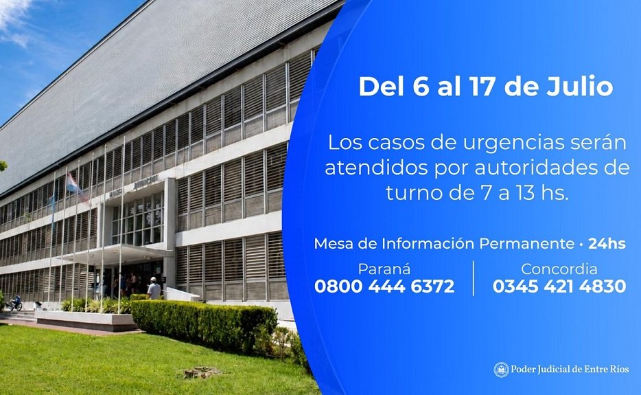 Autoridades Judiciales durante la feria en Entre Ríos