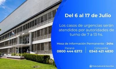 Autoridades Judiciales durante la feria en Entre Ríos