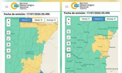 El Servicio Meteorológico emitió un alerta amarillo por tormentas para Entre Ríos durante este fin de semana