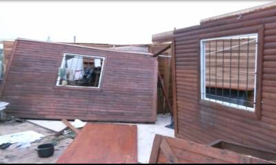 Perdió su casa en el fuerte temporal