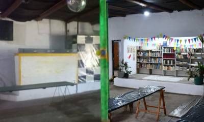 Un salón comunitario, que era usado como local bailable, pasó a ser un espacio de lectura y formación
