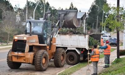El municipio continúa trabajando en distintos sectores que fueron afectados por el temporal