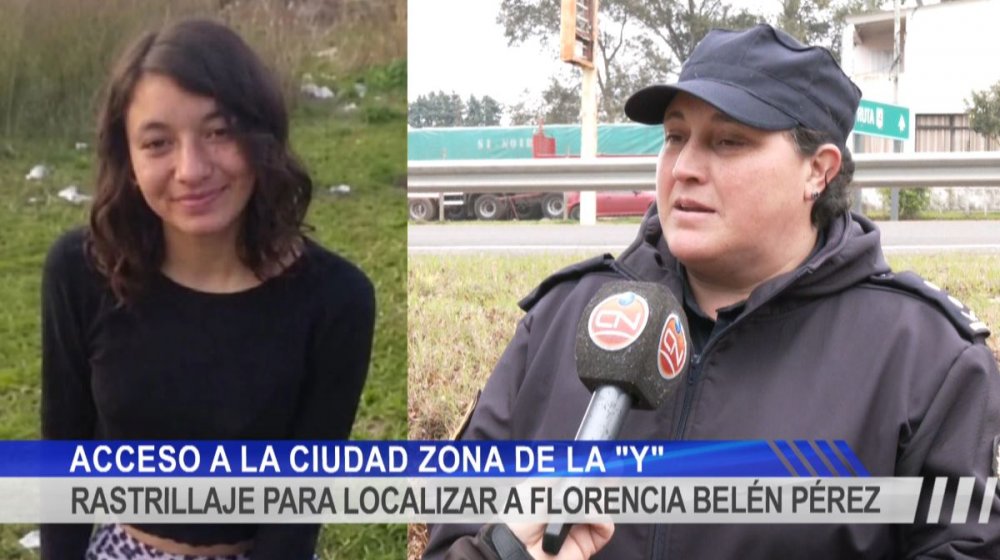 La policía realizó un rastrillaje para buscar a Florencia Pérez