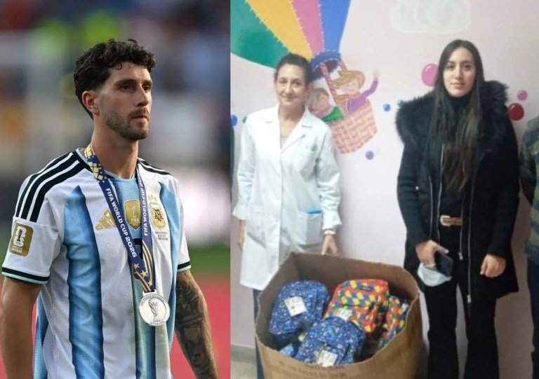 El gesto solidario de Marcos Senesi con los pacientes de Pediatría del Hospital Masvernat