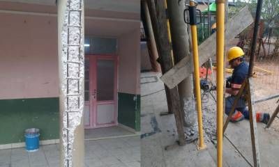 Trabajan en mejoras edilicias en la escuela N° 71 de Concordia