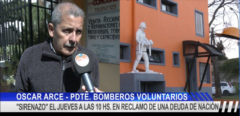 Bomberos Voluntarios de Concordia se suman al sirenazo reclamando fondos retenidos por Nación