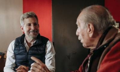 Frigerio visitó a Víctor Velázquez, uno de los grandes maestros de la música popular argentina