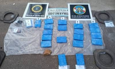 Importante golpe al narcotráfico: Incautaron más de 20 kilos de cocaína en el Puesto Caminero Paso Telégrafo