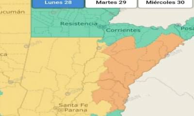 El SMN actualizó las alertas por tormentas para este lunes y martes