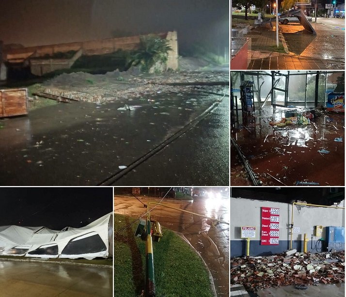 Un fuerte temporal provocó grandes destrozos en Concordia