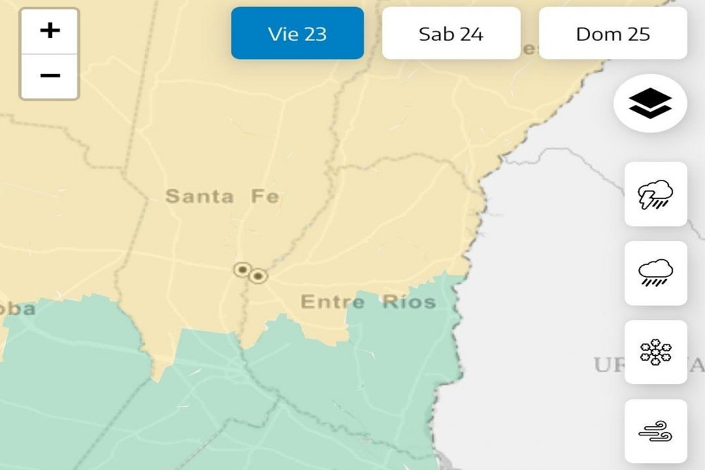 El SMN emitió alerta amarillo por tormentas para este viernes y sábado en diez departamentos